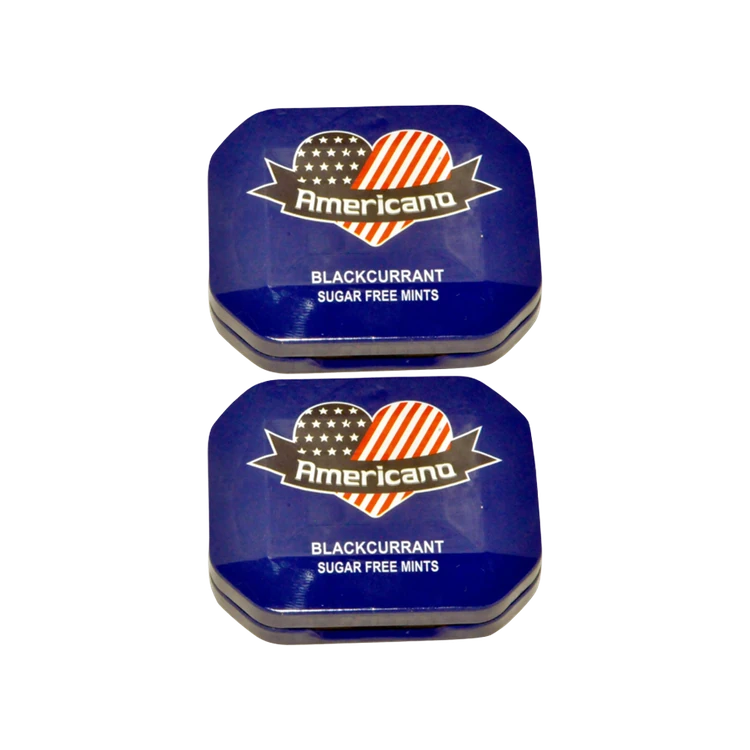 Americano Sugar Free Blackcurrant Mint Candies - Pack of 2