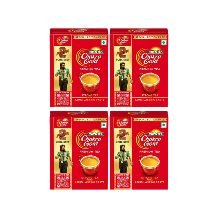 Tata Tea Chakra Gold Premium Dust Tea - Pack of 4