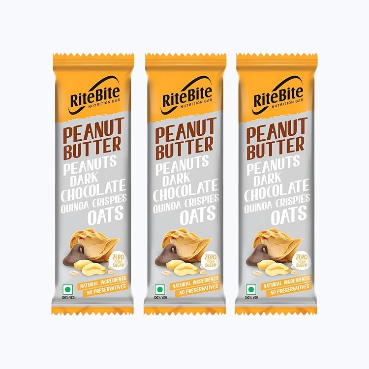 RiteBite Peanut Butter 4g Protein Bar - Pack of 3
