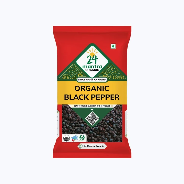 24 Mantra Organic Kaali Mirch / Black Peppercorns