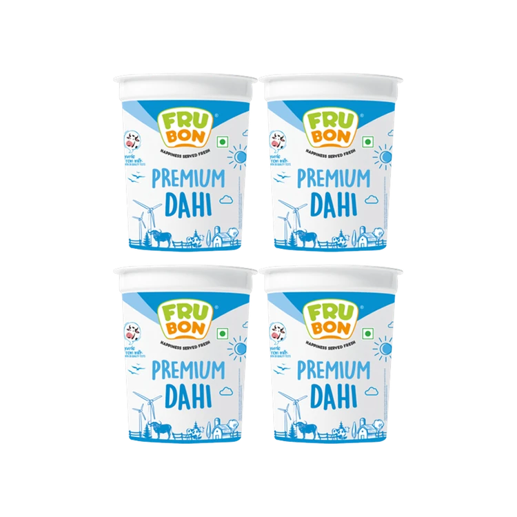 FruBon Premium Cup Curd - Pack of 4