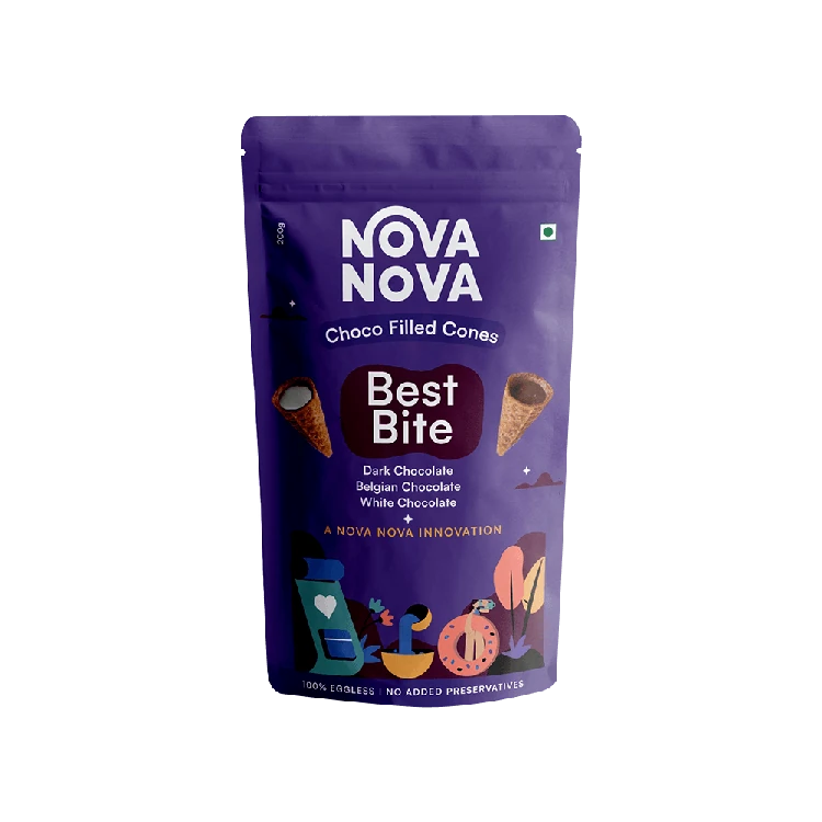 Nova Nova Choco Filled Cones (Assorted Dark, Belgian & White Chocolate)