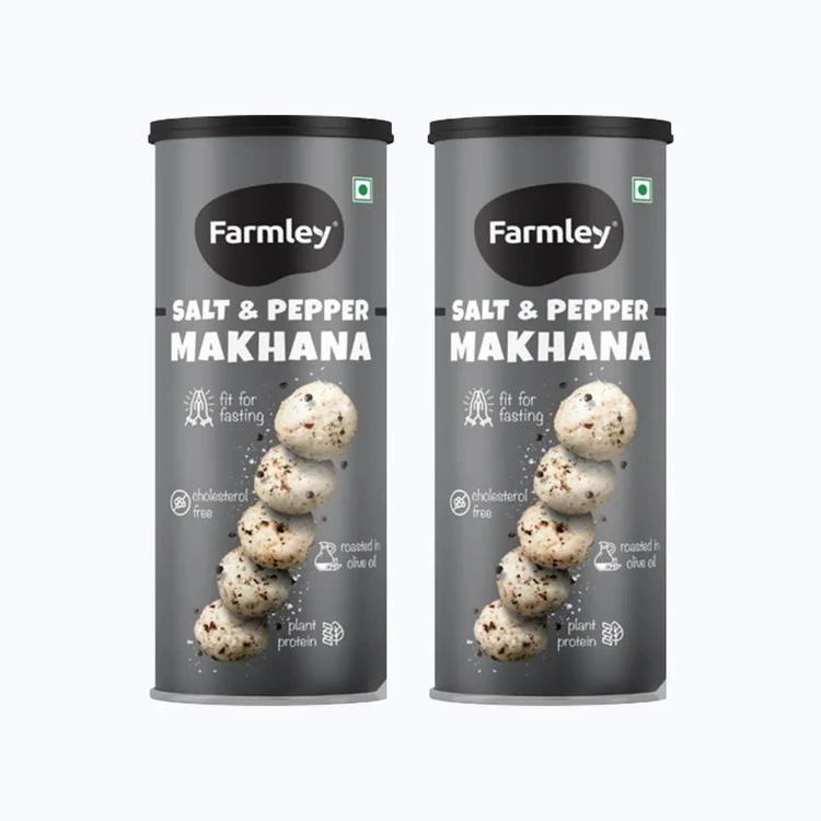 Farmley Salt & Pepper Roasted Flavoured Makhana - Pack of 2