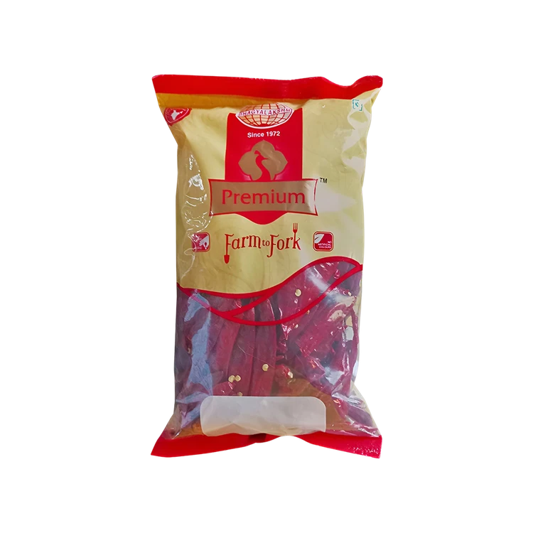 Bhagyalakshmi Premium Guntur Red Chilli Whole Stemless (Menasinakayi)