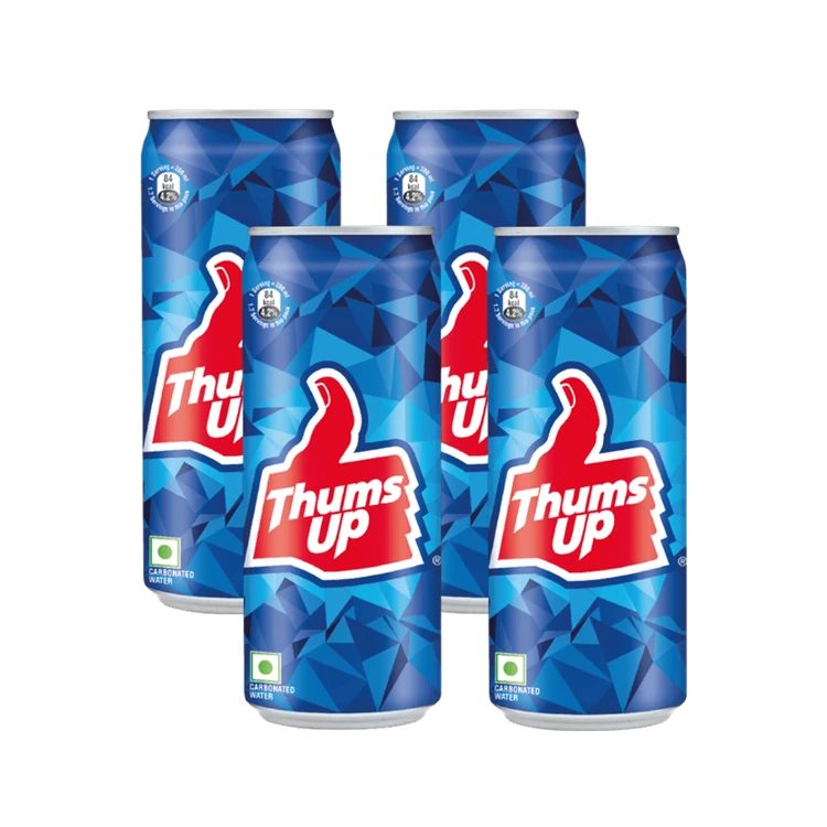 Thums Up Cola Soft Drink (300 ml) - Pack of 4