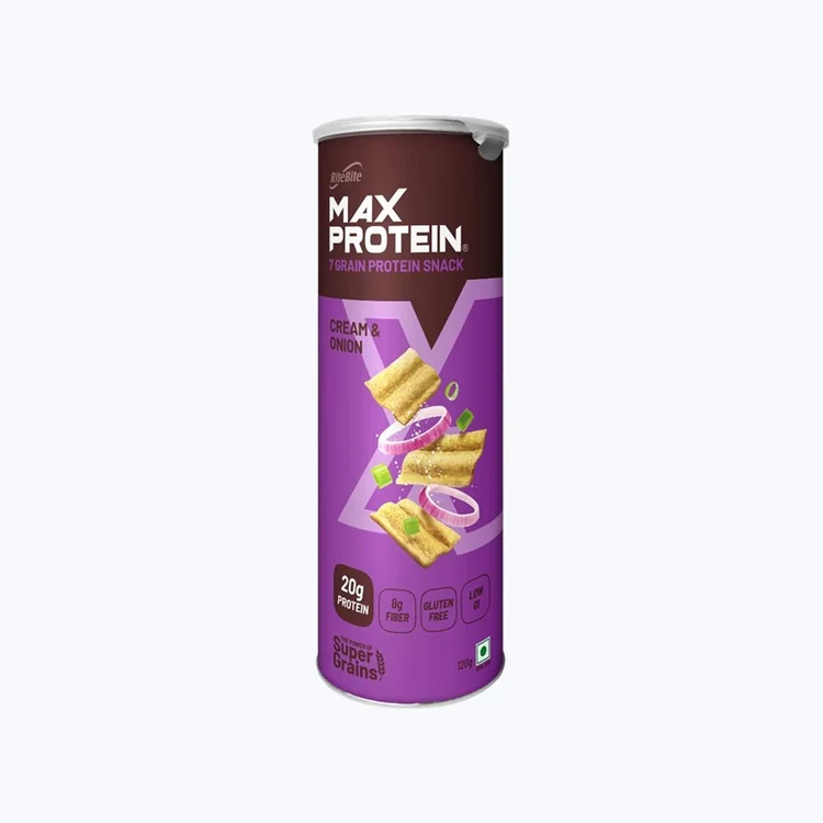 RiteBite Max Protein Cream & Onion 20 g Protein Multigrain Chips