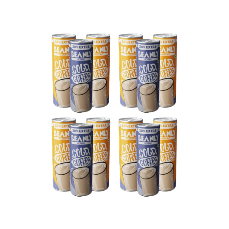 Beanly Arabica Classic Strong & Smooth Cold Coffee - Pack of 4