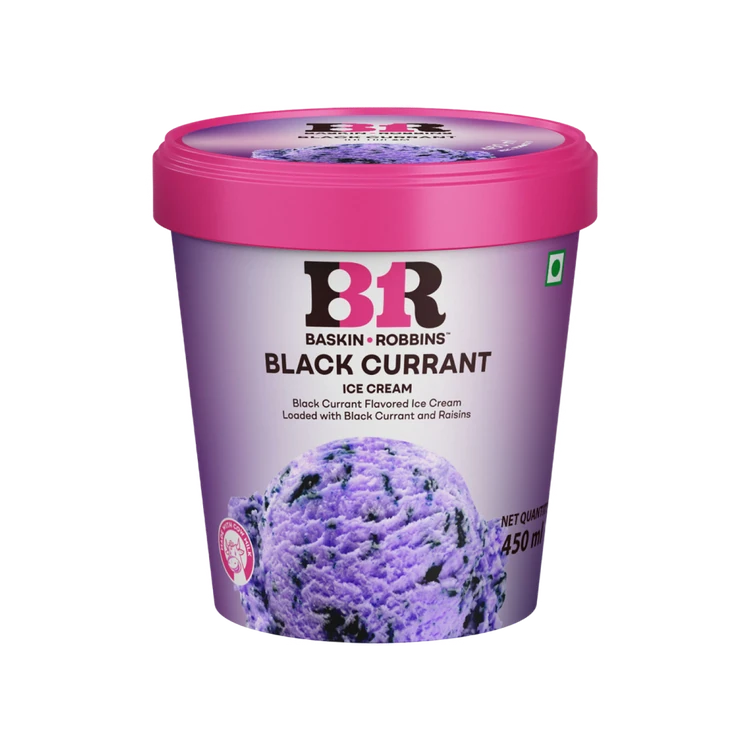Baskin Robbins Premium Black Currant Ice Cream Tub