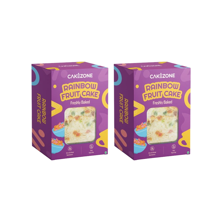 CakeZone Rainbow Fruit Teacake - Pack of 2