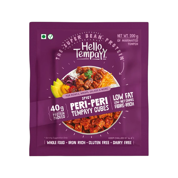 Hello Tempayy 40g Protein Peri Peri Tempeh Cubes