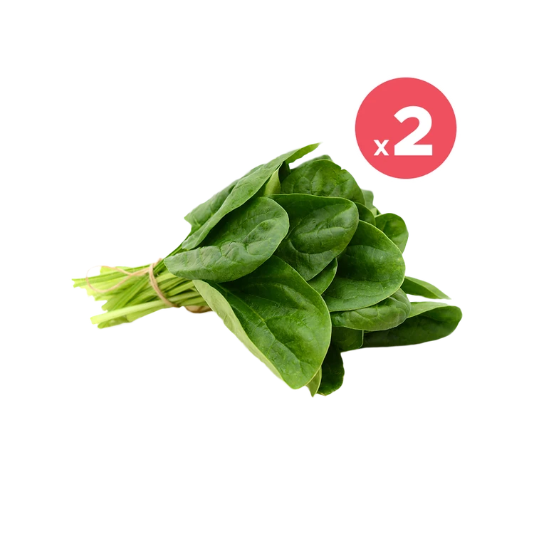Spinach (Without Roots) - Pack of 2