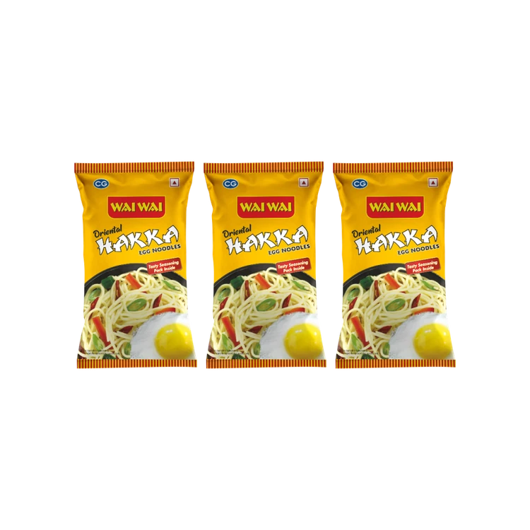 Wai Wai Chinese Hakka Egg Noodles - Pack of 3