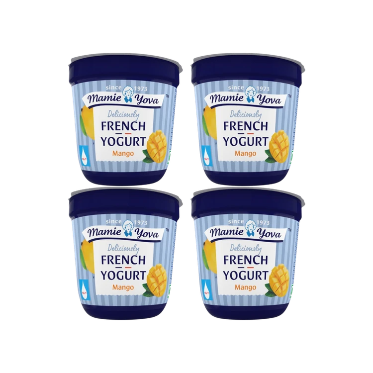 Mamie Yova French Fruit Yogurt -Mango - Pack of 4