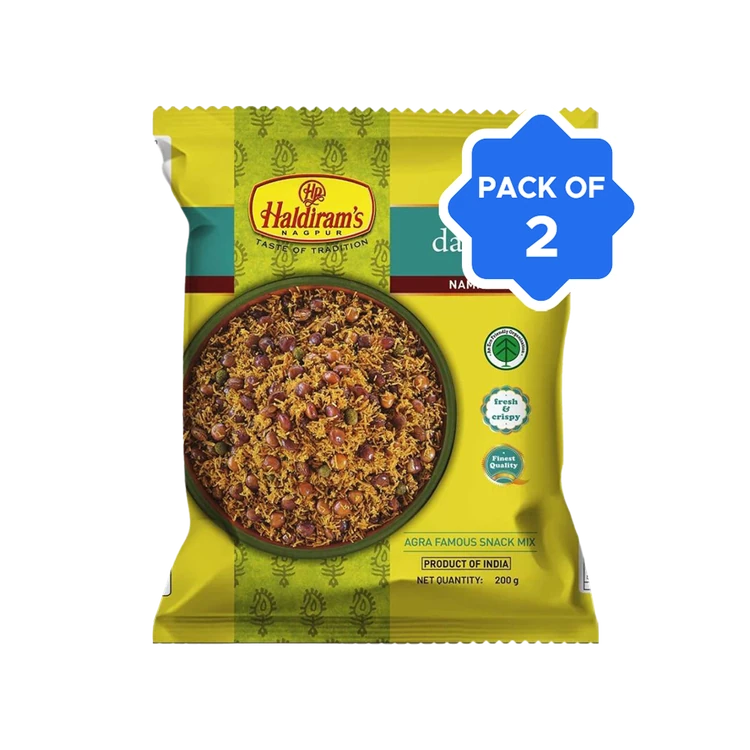 Haldiram's Nagpur Dal Biji Mixture Namkeen - Pack of 2