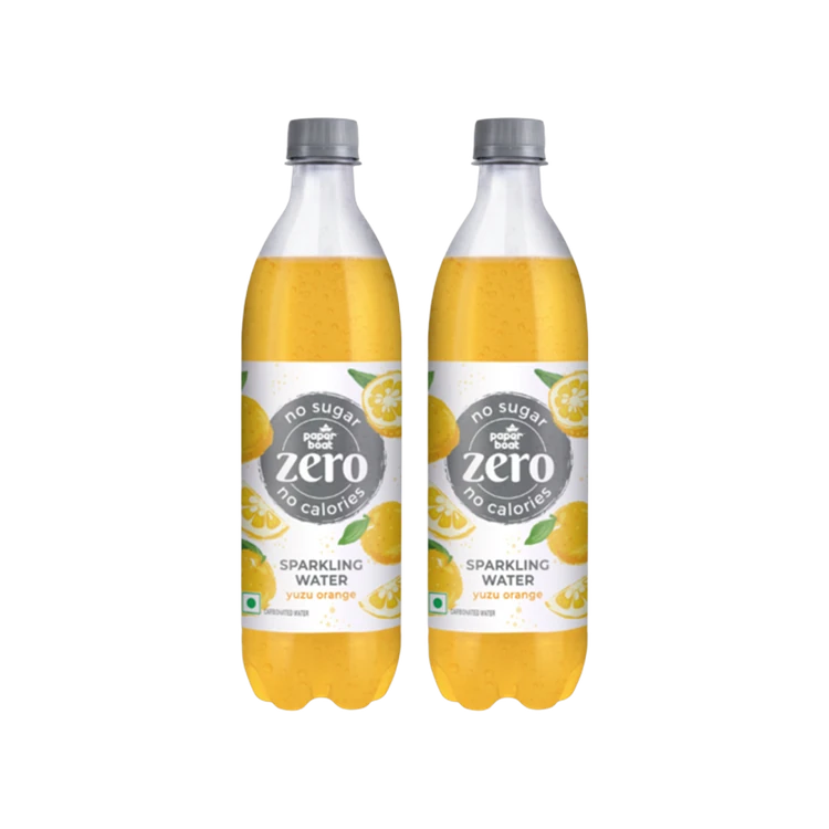 paper boat Zero Sugar Yuzu Orange Sparkling Water - Pack of 2