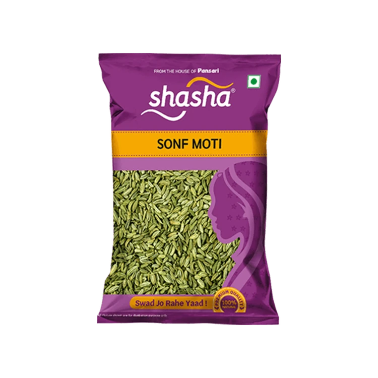 Shasha Moti Saunf Seeds (From the House of Pansari) (Sompu)