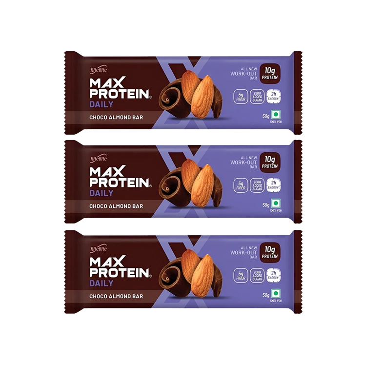 RiteBite Max Protein Daily Choco Almond 10 g Protein Bar - Pack of 3