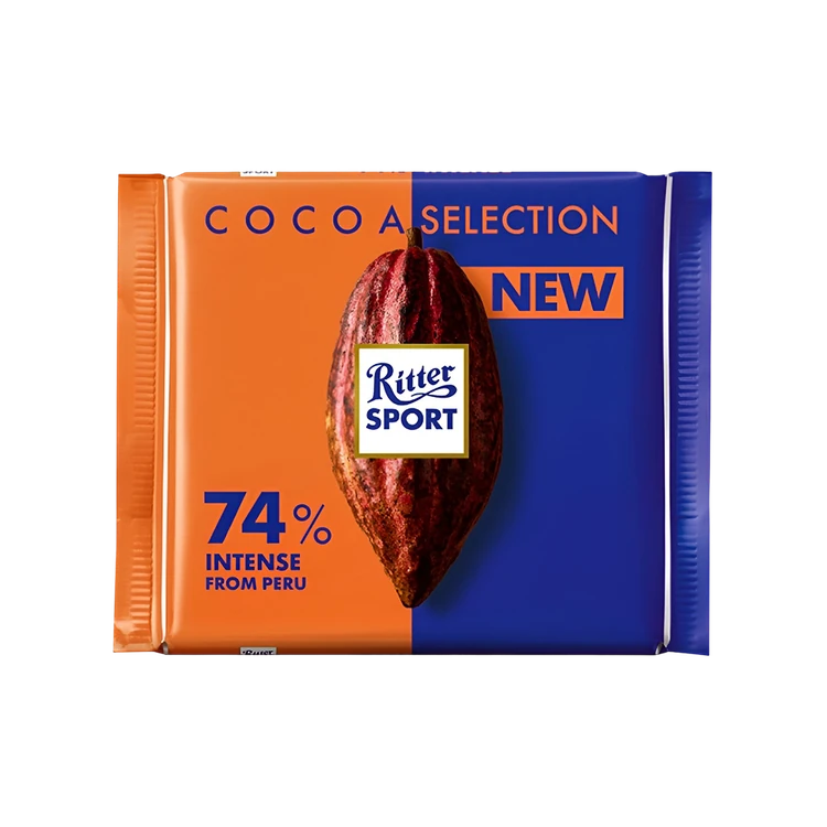 Ritter Sport Fine Dark Chocolate Bar from Peru (74% Intense)