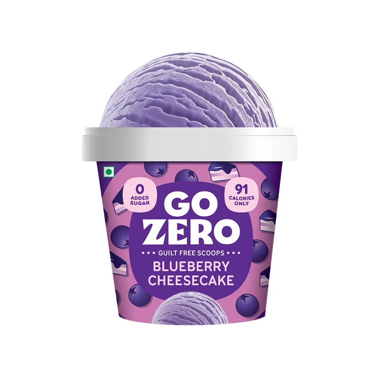 Go Zero Blueberry Cheesecake Low Calorie Guilt Free Ice Cream Cup