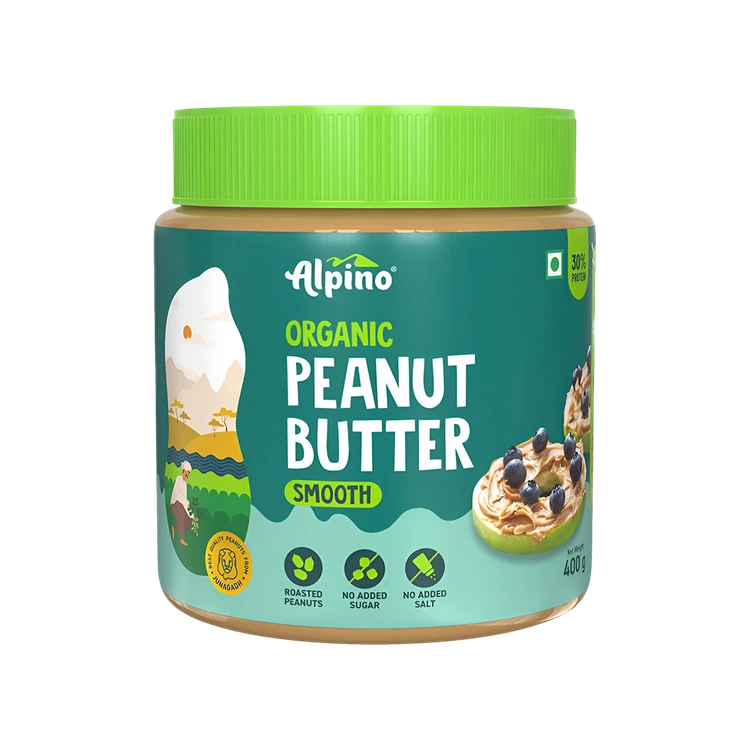 Alpino Organic Smooth Unsweetened Peanut Butter