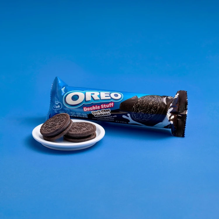 Oreo Double Stuff Dark Choco Mudcake Sandwich Cream Biscuits