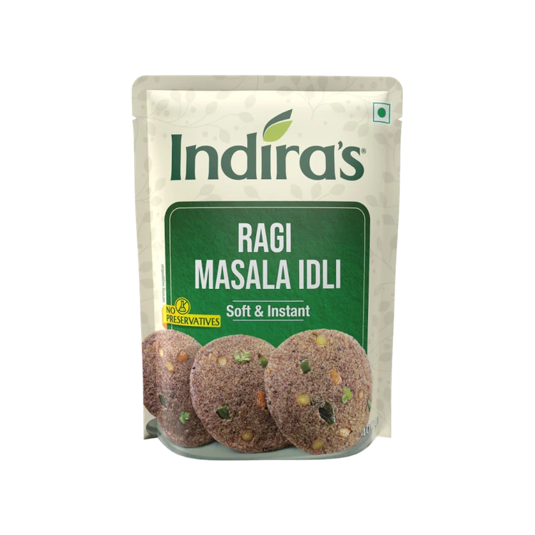 Indira's Ragi Masala Idli