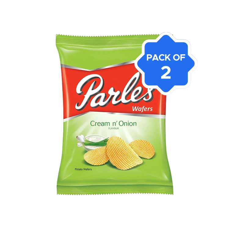 Parle wafers Cream n Onion Potato Chips - Pack of 2