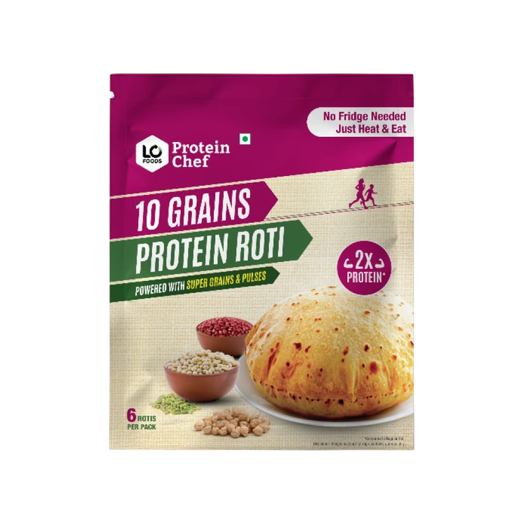 Protein Chef 10 Grains High Protein Ready to Cook Roti (Non-Frozen)