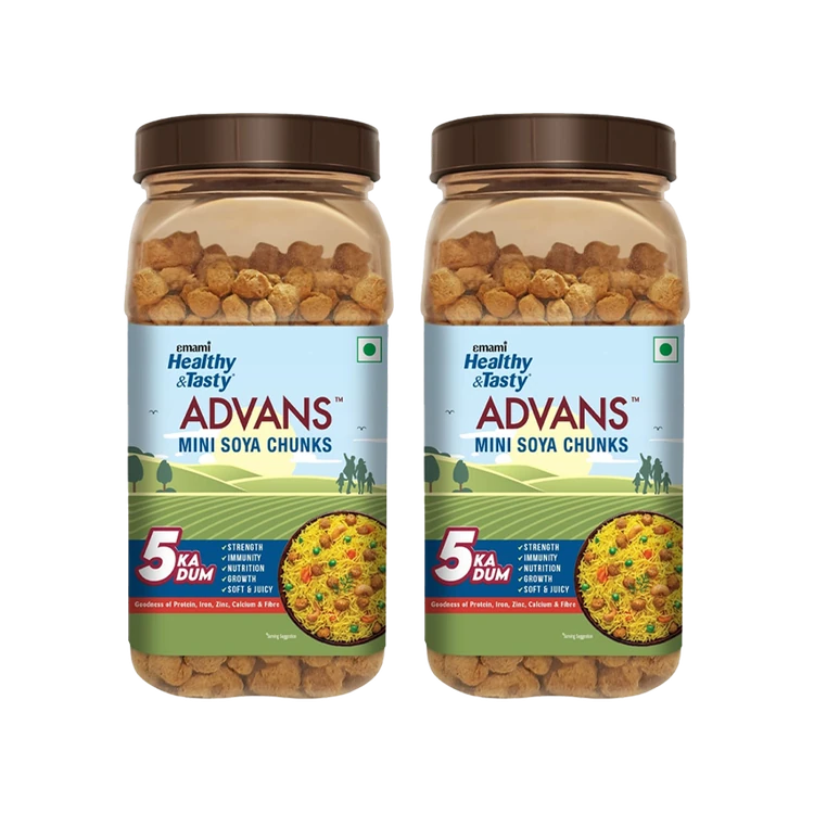 Emami Healthy & Tasty Advans Mini Soya Chunks - Pack of 2