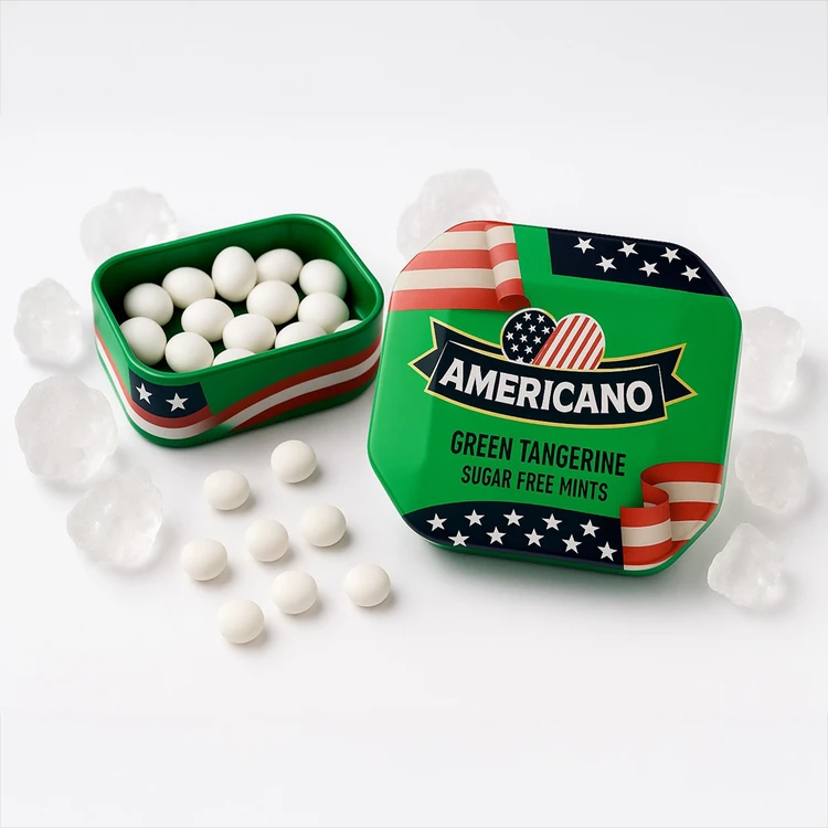 Americano Green Tangerine Sugar Free Mint Candies