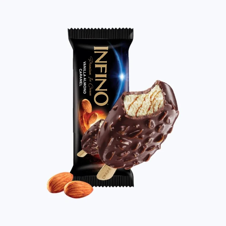 Infino Vanilla Almond Caramel Ice Cream Stick