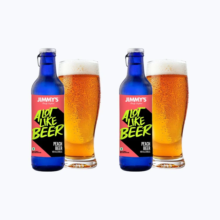 Jimmy's Peach Non-Alcoholic Beer - Pack of 2