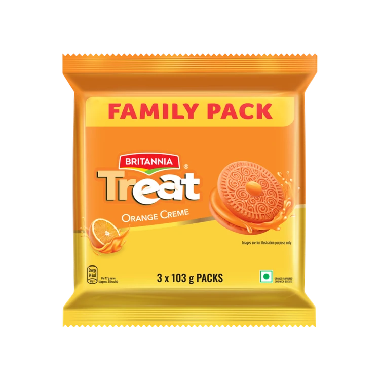 Britannia Treat Orange Creme Biscuits