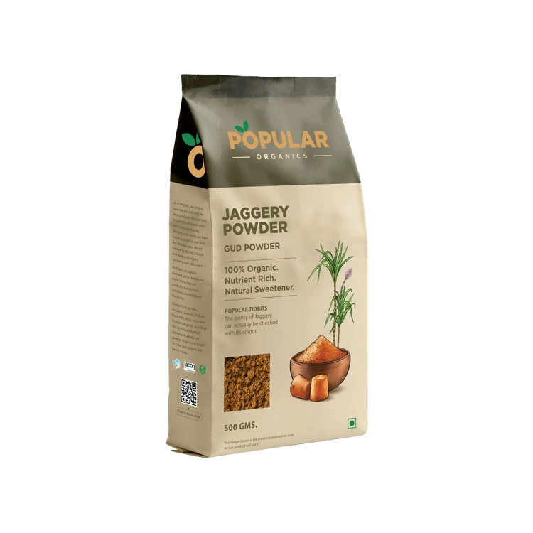 Popular Organics Natural & Premium Organic Jaggery Powder