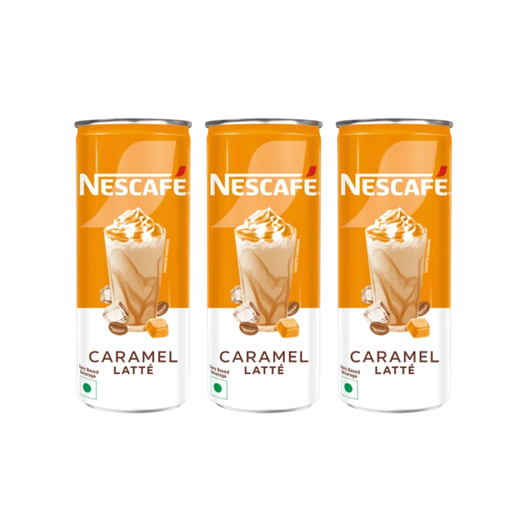 Nescafe Cafe Style Cold Coffee, Caramel-Latte - Pack of 3