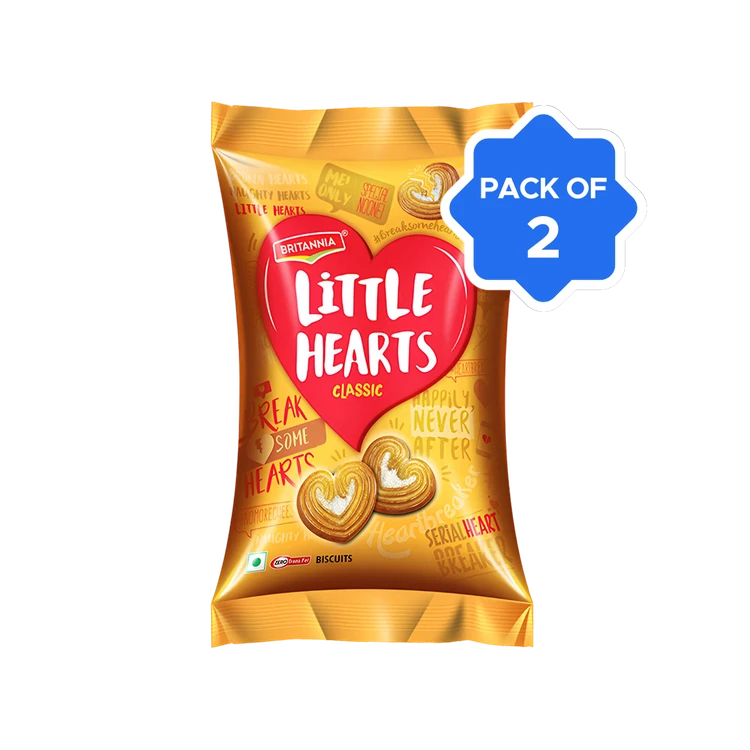 Britannia Little Hearts Classic Biscuit - Pack of 2