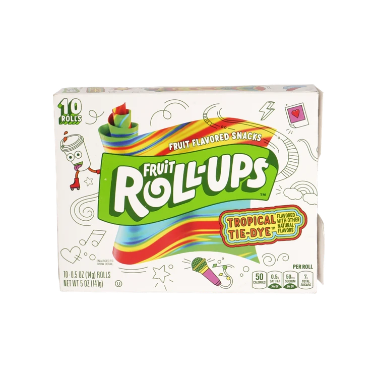 General Mills Roll-ups Tropical Tie-Dye Wafer Roll