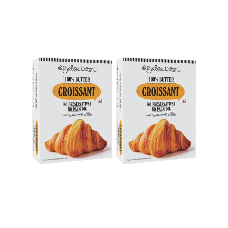 The Baker's Dozen 100% Butter Croissant - Pack of 2