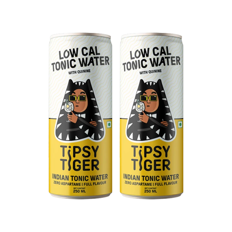 Tipsy Tiger Premium Tonic Water (Low Calorie & Sugar) - Pack of 2