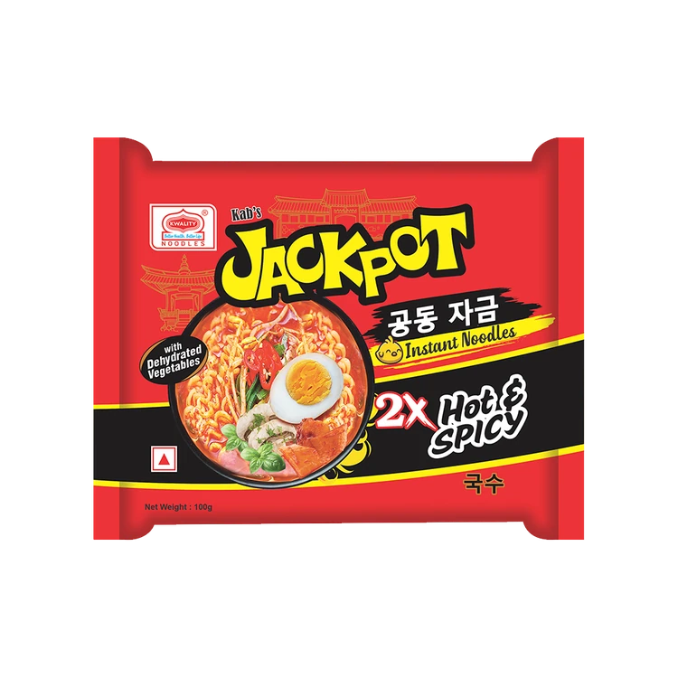 Kab's Jackpot 2x Hot & Spicy Instant Noodles