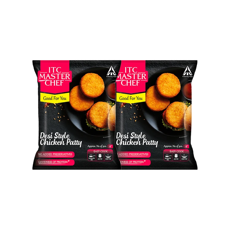 ITC Master Chef Desi Style Chicken Burger Patty - Pack of 2