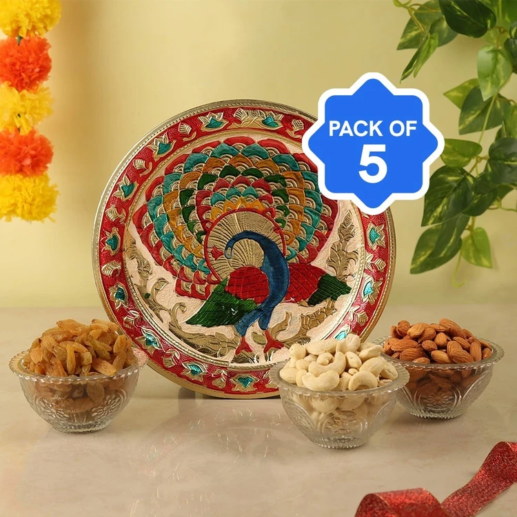 Shakuntlam Dry Fruit Gift Thali in Box (450 g) - Pack of 5