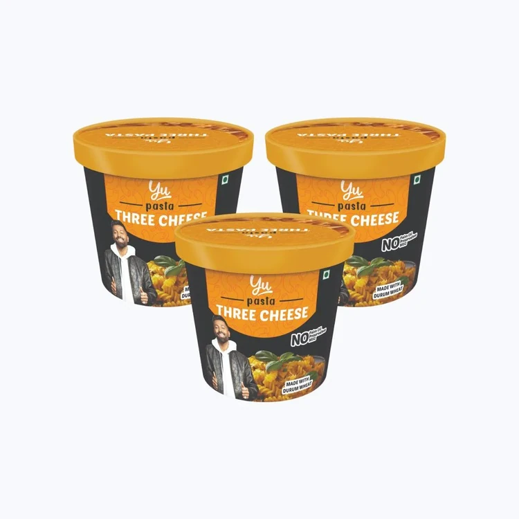 Yu Three Cheese Instant Pasta Cup - Pack of 3
