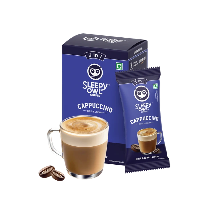Sleepy Owl Cappuccino Instant Coffee Premix (3 in 1)