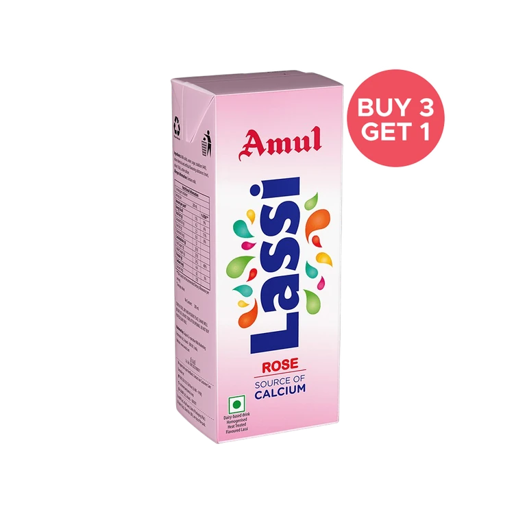Amul Rose Lassi - Buy 3 Get 1 Free