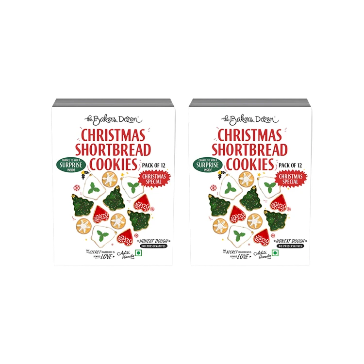 The Baker's Dozen Christmas Shortbread Cookies - Pack of 2