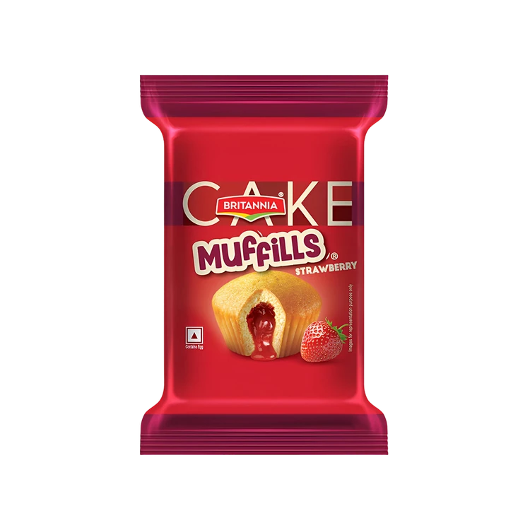 Britannia Strawberry Muffills Cake