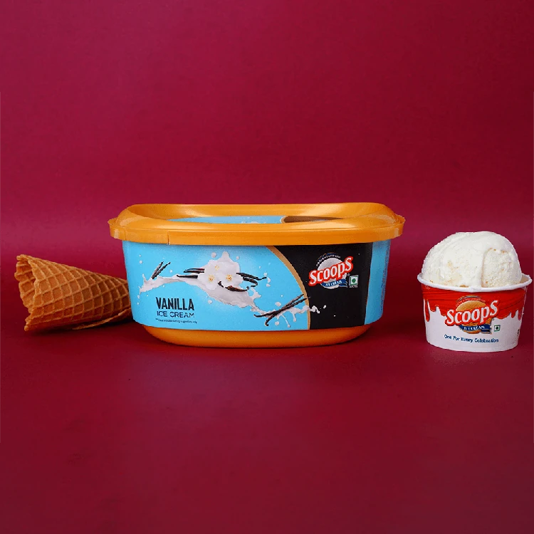 Scoops Ice Cream Vanilla Ice Cream Tub