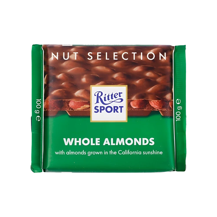Ritter Sport Whole Almonds Milk Chocolate Bar