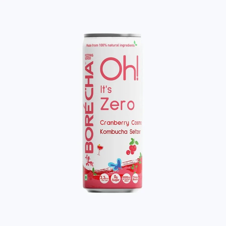 Borecha Cranberry Cosmo Zero Sugar Kombucha